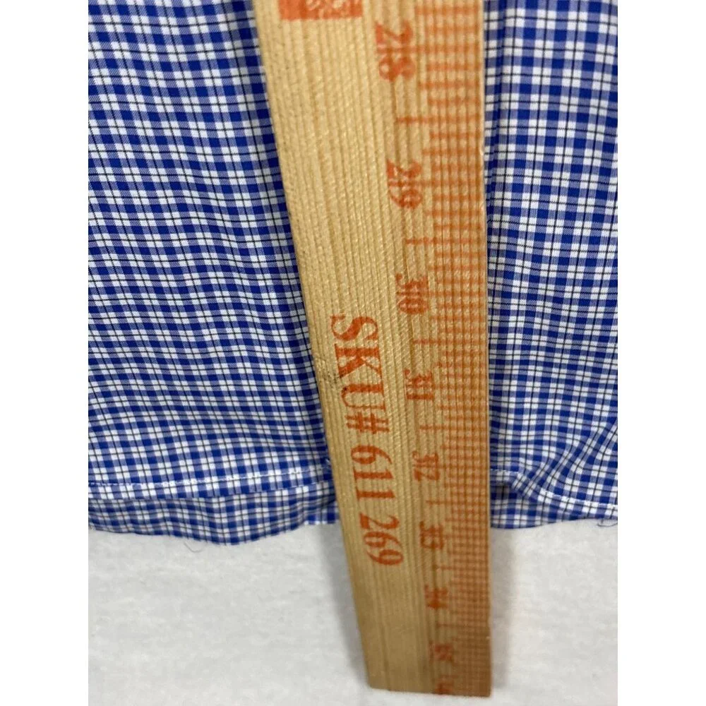 Polo Ralph Lauren‎ Mens Blue Gingham Check Dress Shirt XL